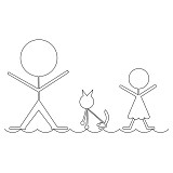 stick family border 006